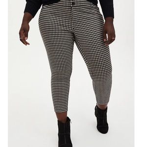 NWT torrid Double Knit Plaid Skinny Ankle Pant 30